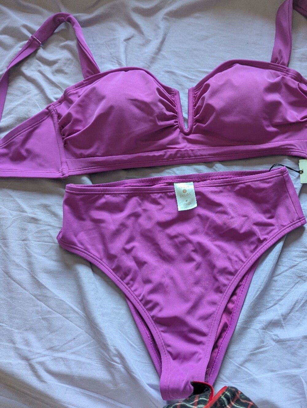 Shade & Shore Two-Piece Bikini Set in Bright Magenta